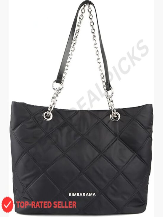 Quilted Tote Shoulder Bag Adjustable Chain Crossbody Lightweight Puffy Travel main image 2